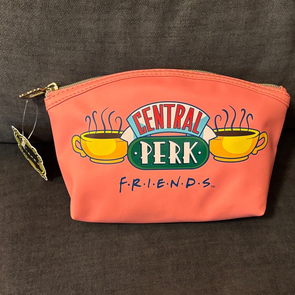 FRIENDS Coral Central Perk Cosmetic Pouch